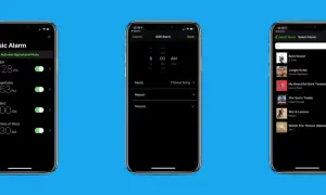Interface d'un réveil Spotify sur Android, permettant de choisir des musiques pour se réveiller.