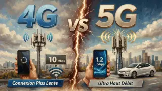 Comparaison 4G vs 5G : une connexion plus lente face à un ultra haut débit. La différence est frappante !